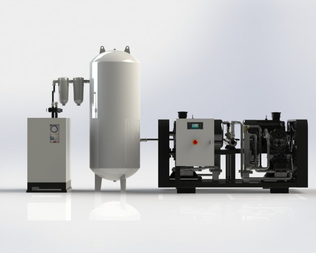 【巨薪】全無油空壓機一體機-實用型-II型